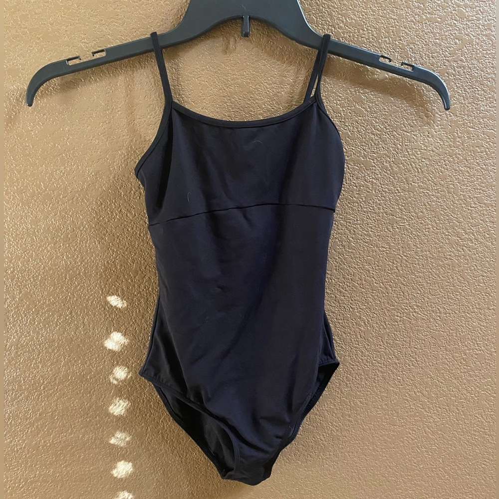 black spaghetti strap leotard